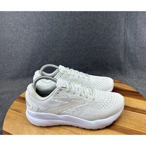 Brooks Womens Ghost 16 1204071B151 White Running Shoes Sneakers Sz 9B Excellent